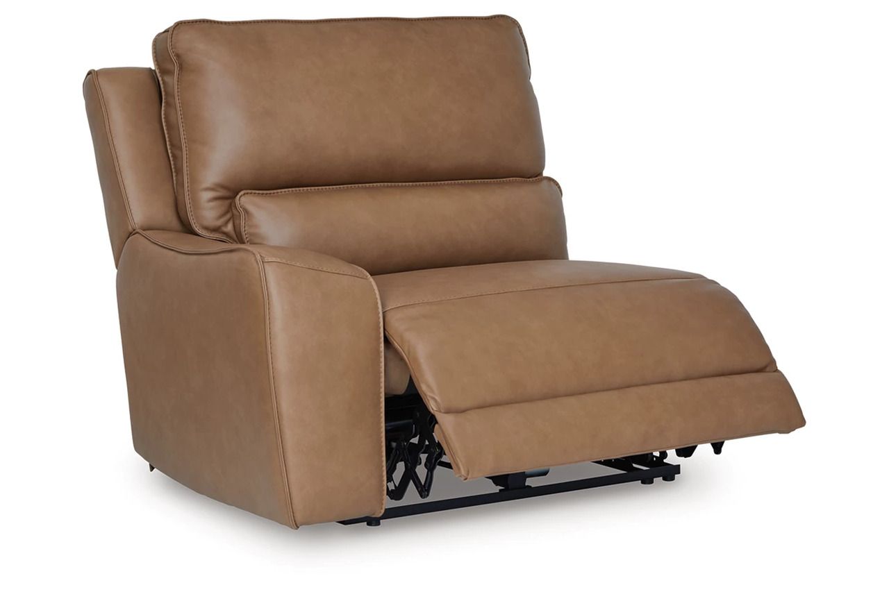 Spear Hill 3-Piece RAF Reclining Sofa Chaise In Caramel NCU62606S22