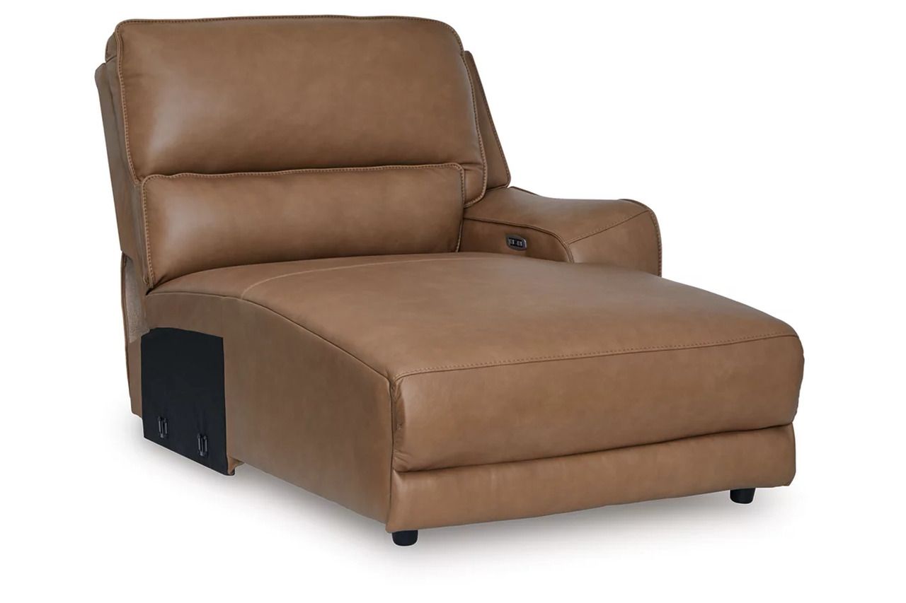 Spear Hill 3-Piece RAF Reclining Sofa Chaise In Caramel NCU62606S22