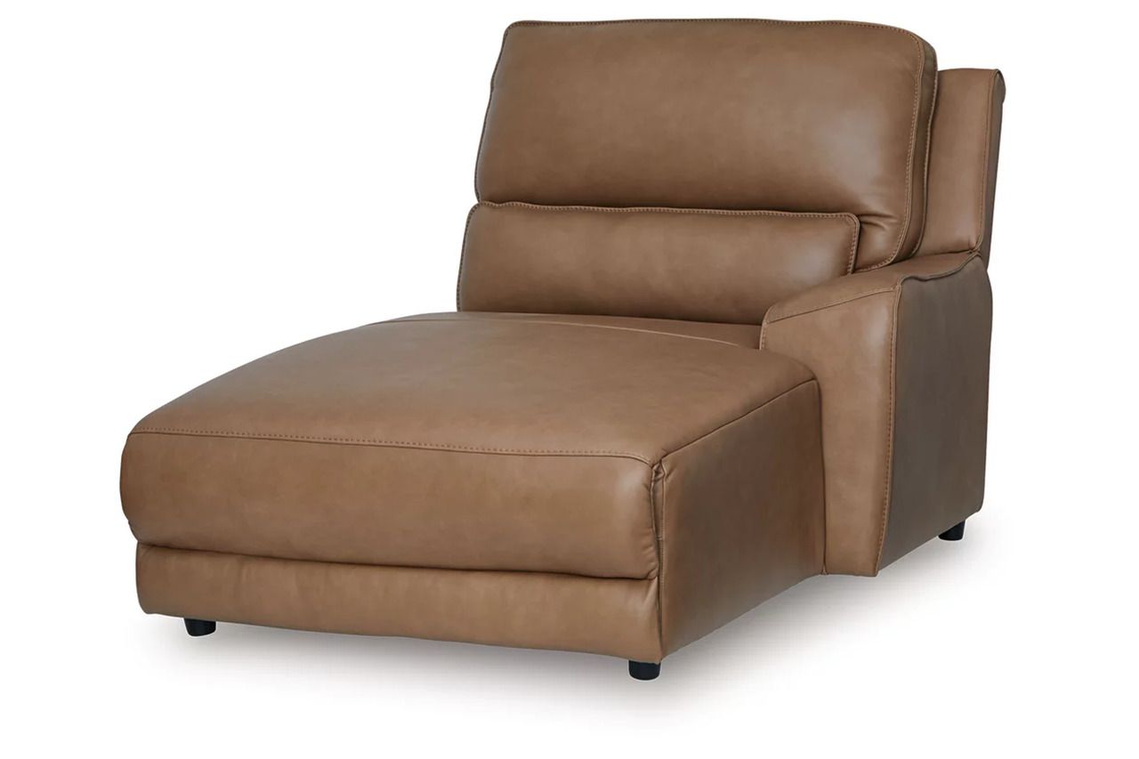 Spear Hill 3-Piece RAF Reclining Sofa Chaise In Caramel NCU62606S22