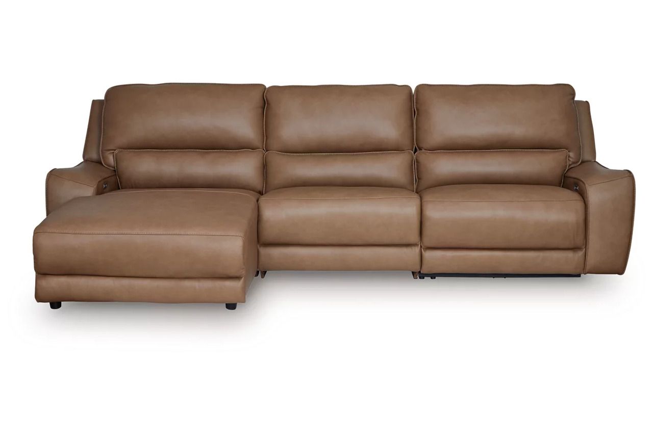 Spear Hill 3-Piece LAF Reclining Sofa Chaise In Caramel NCU62606S23
