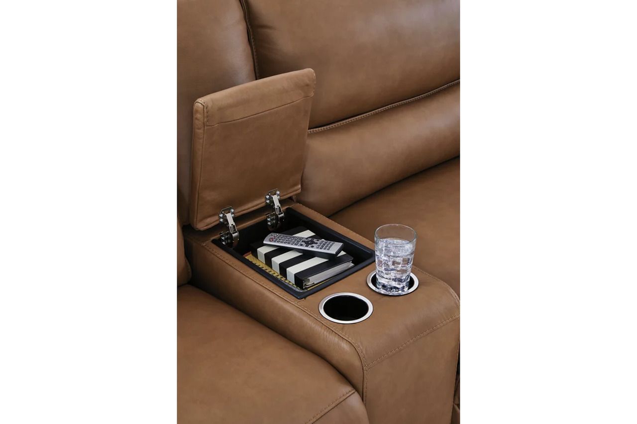 Spear Hill 6-Piece Reclining Sectional with Storage Console In Caramel NCU62606S36
