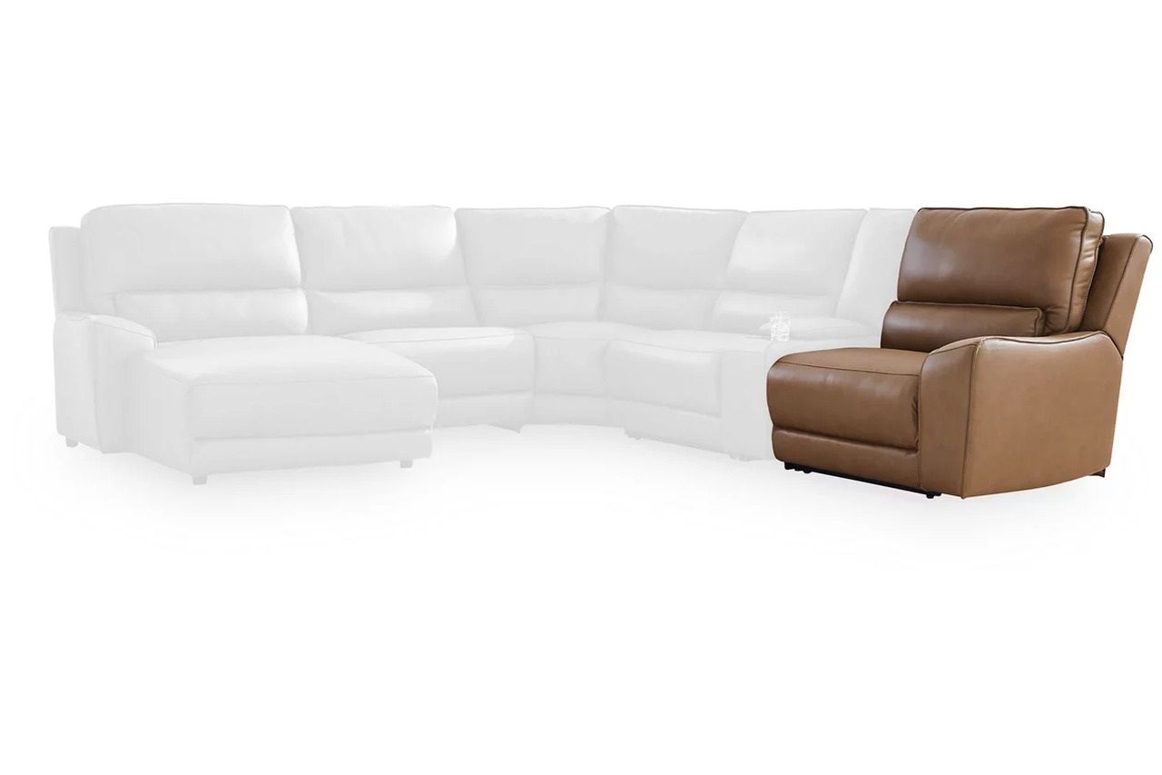 Spear Hill 6-Piece Reclining Sectional with Storage Console In Caramel NCU62606S36