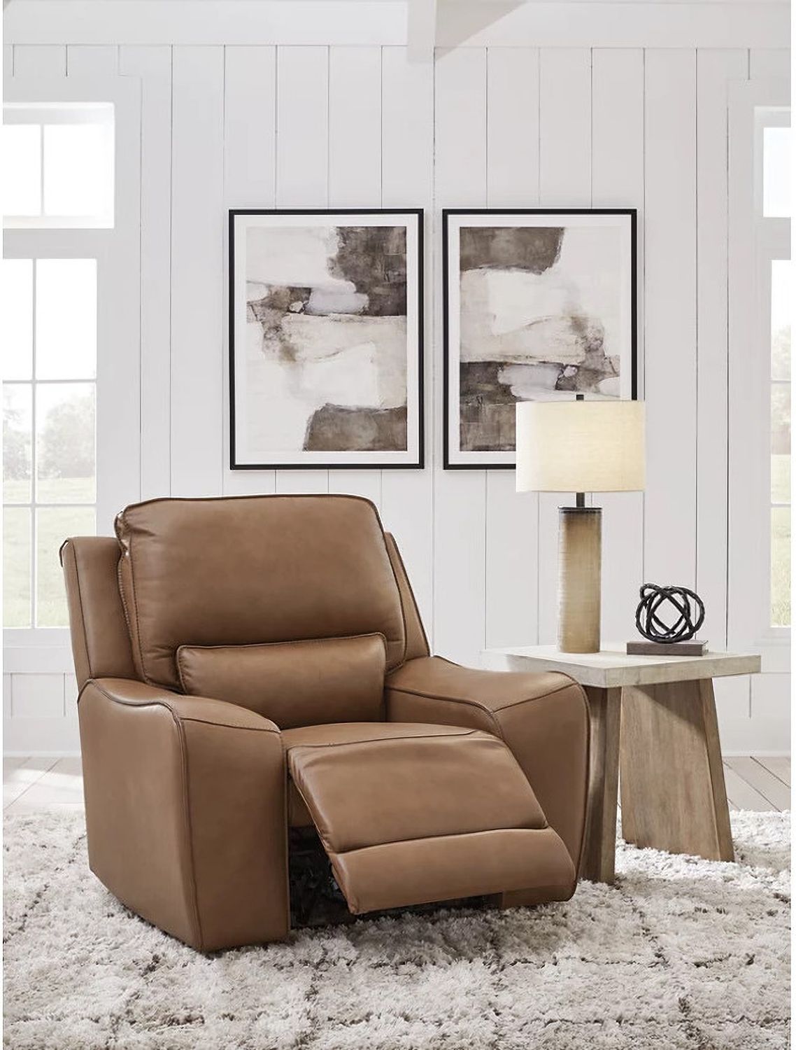 Spear Hill 3-Piece RAF Power Reclining Sectional with Chaise In Caramel NCU62606S4