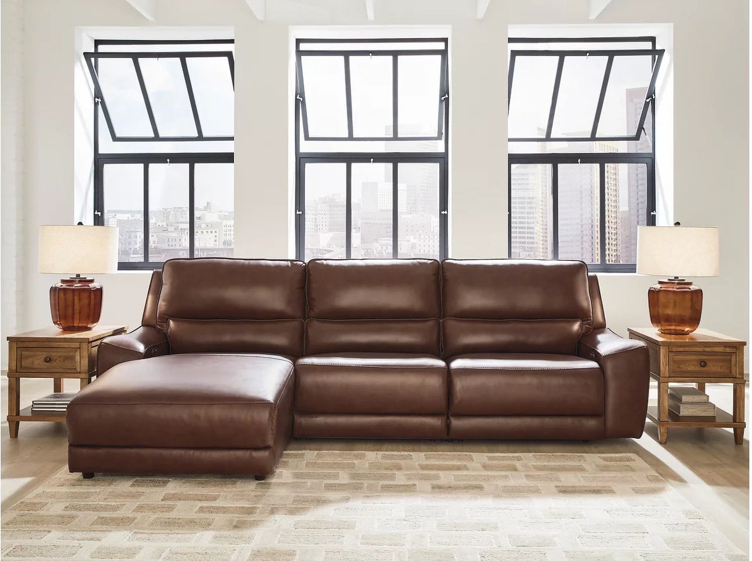 Spear Hill 3-Piece Reclining Sofa Chaise In Canyon NCU62607S23