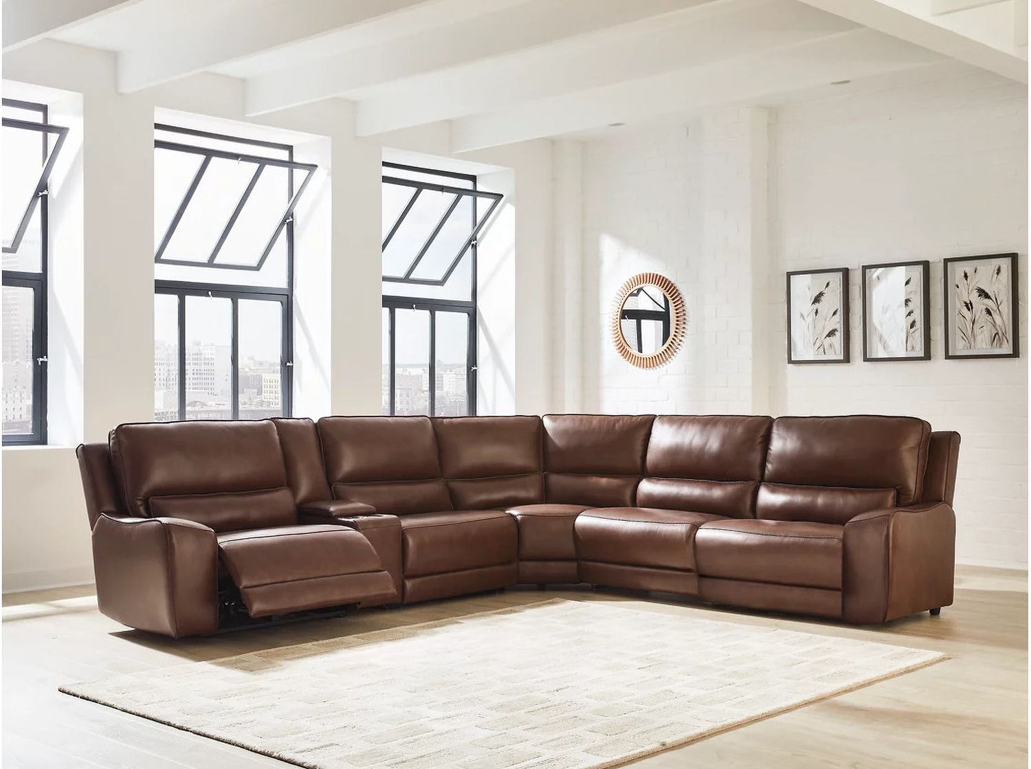 Spear Hill 6-Piece Reclining Sectional with Storage Console In Canyon NCU62607S36