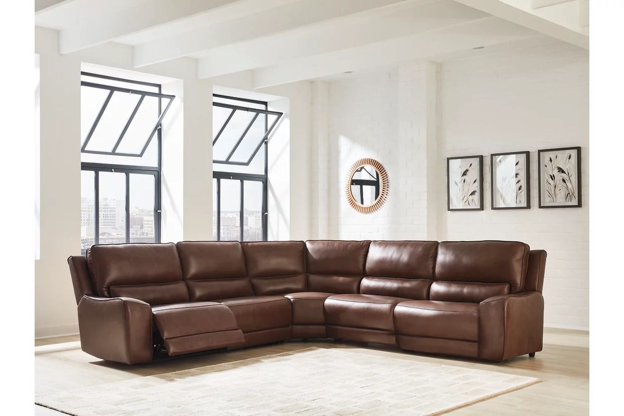 Spear Hill 5-Piece Power Reclining Sectional In Canyon NCU62607S8