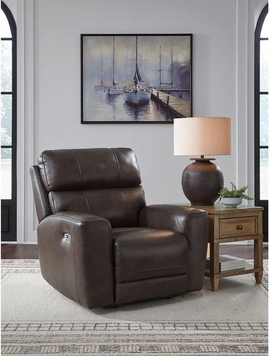Side Step Power Recliner In Smoke NCU6450613