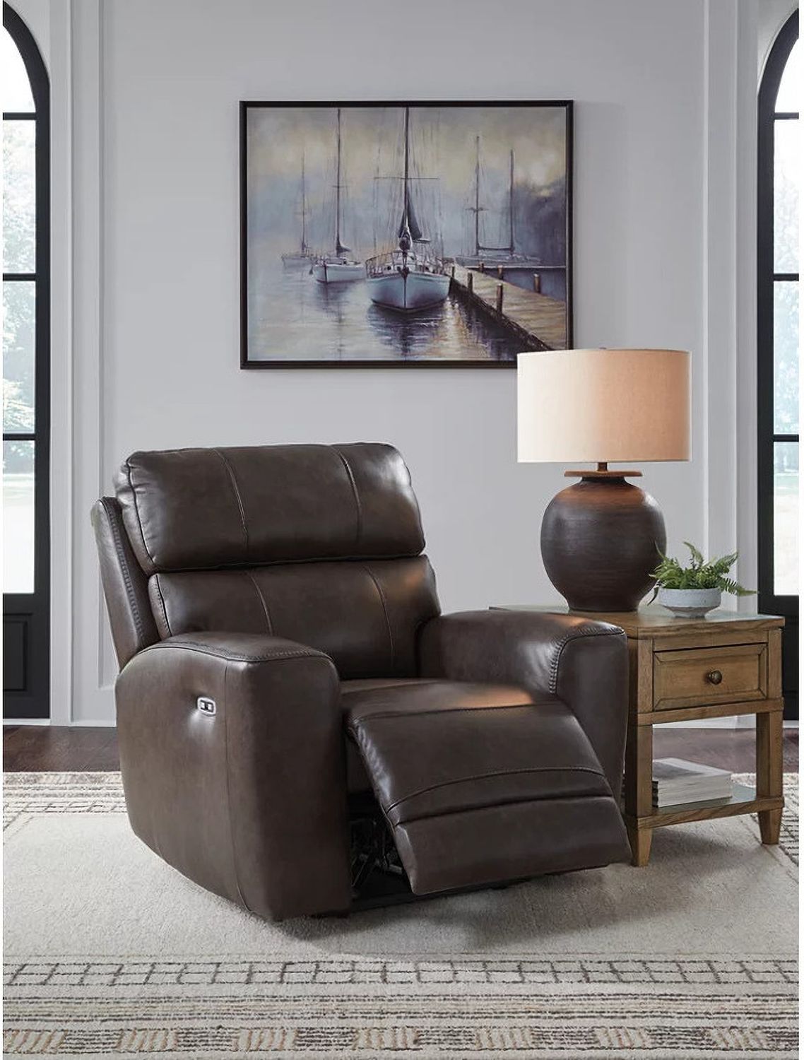 Side Step Power Recliner In Smoke NCU6450613