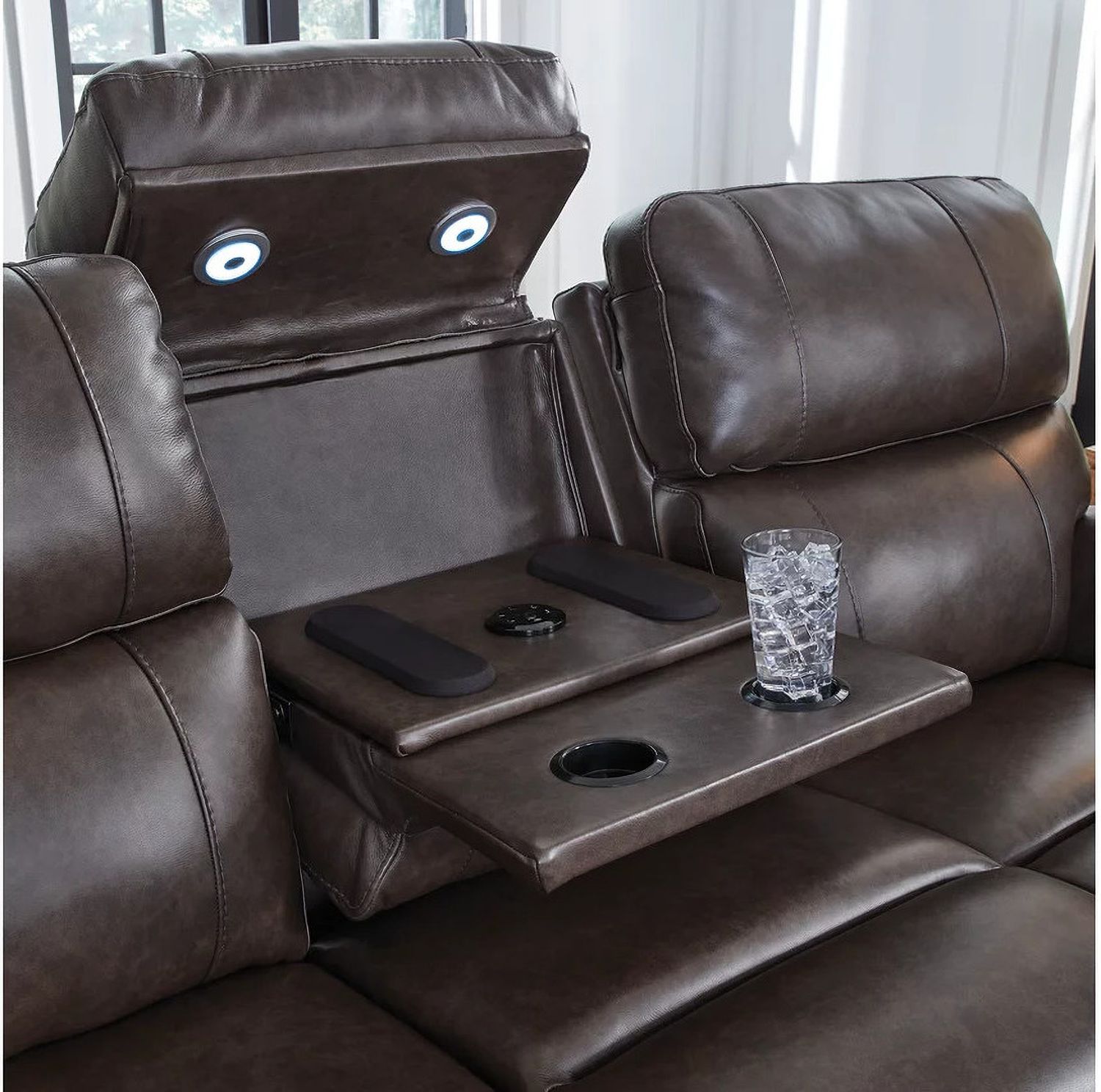 Side Step Power Reclining Sofa In Smoke NCU6450615