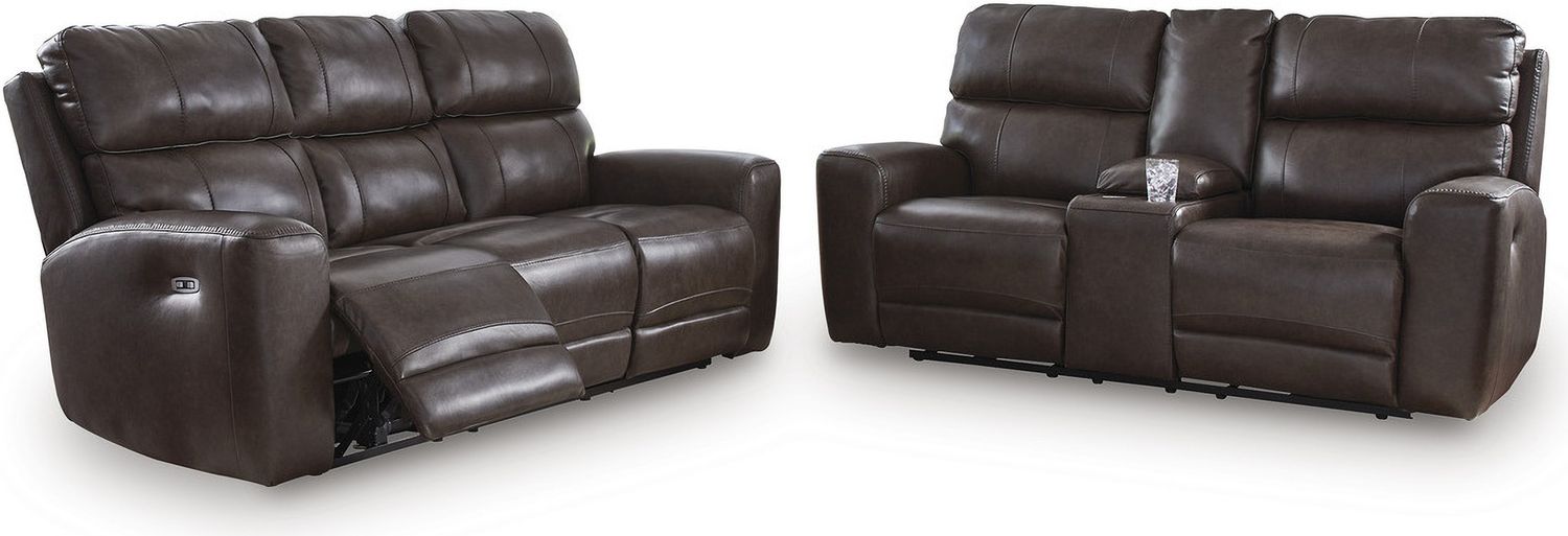Side Step Power Reclining Sofa In Smoke NCU6450615