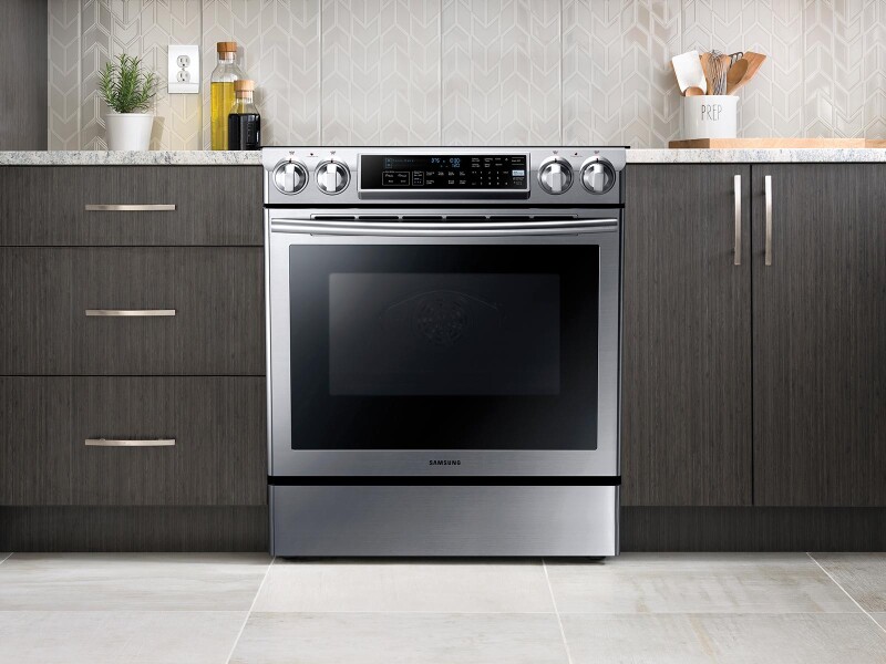 5.8 cu. ft. Slide-in Electric Range with Dual Convection NE58K9500SGAA