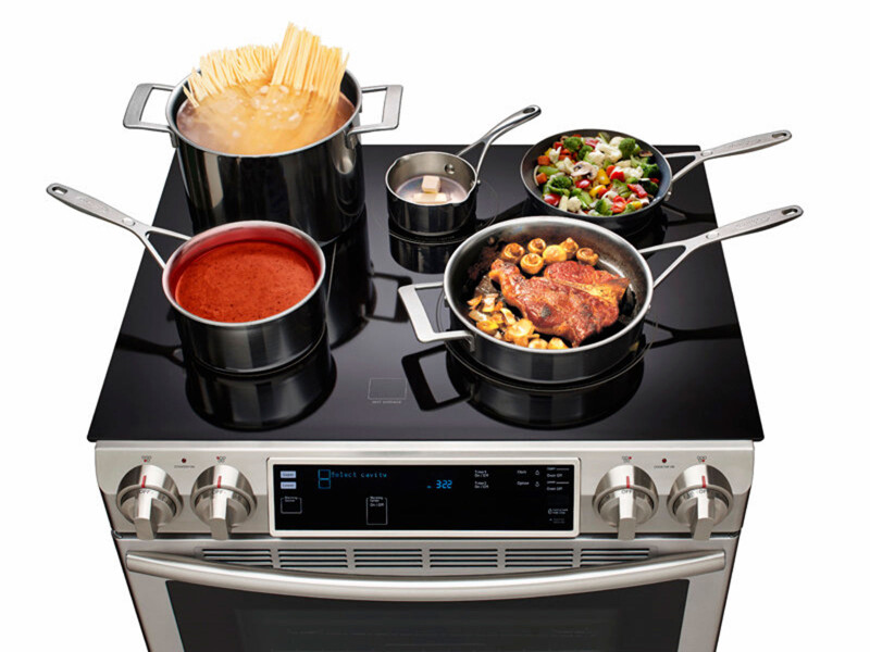 5.8 cu. ft. Slide-In Electric Range with Flex Duo™ & Dual Door NE58K9850WS