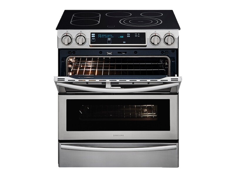 5.8 cu. ft. Slide-In Electric Range with Flex Duo™ & Dual Door NE58K9850WS
