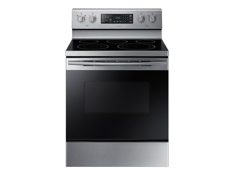 Samsung 5.9 cu. ft. Freestanding Electric Range with Convection in Stainless Steel White NE59M4320SW Picture 1