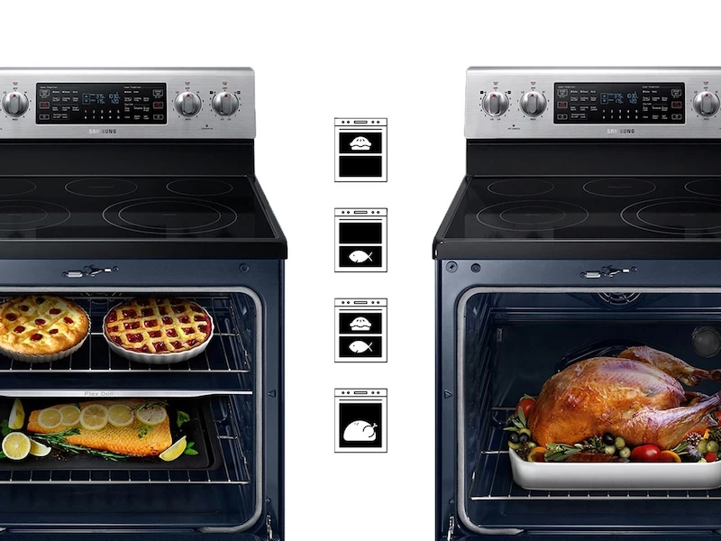 5.9 cu ft. Smart Freestanding Electric Range with Flex Duo & Dual Door NE59M6850SSAA