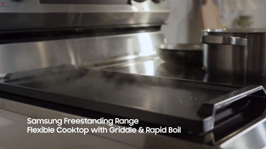 First electric range with griddle included!