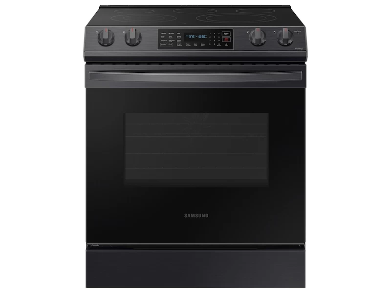 Samsung 6.3 cu. ft. Smart Slide-in Electric Range with Convection Fingerprint Resistant Black Stainless Steel NE63T8311SGAA Picture 1