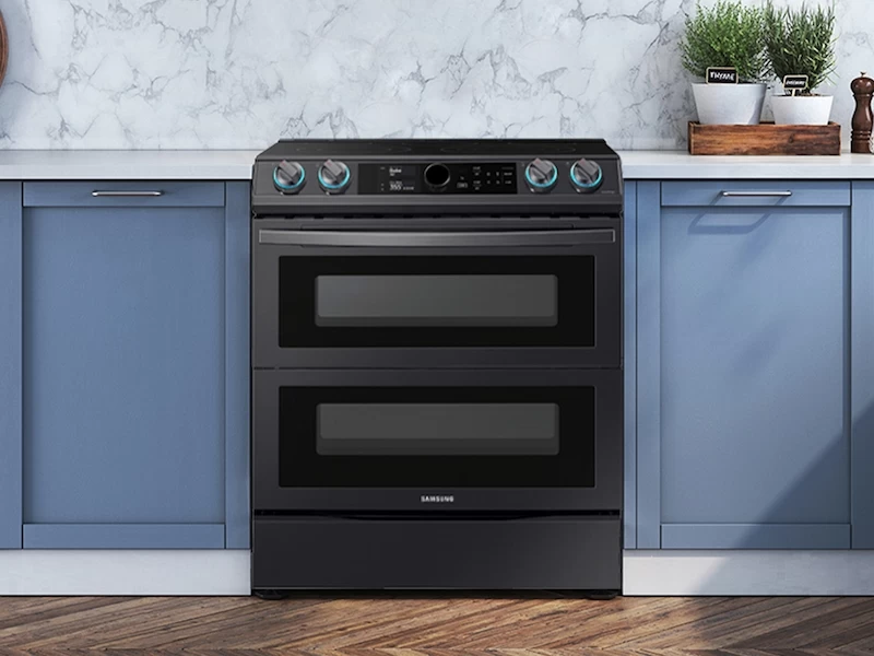 6.3 cu ft. Smart Slide-in Electric Range with Smart Dial, Air Fry, & Flex Duo NE63T8751SGAA