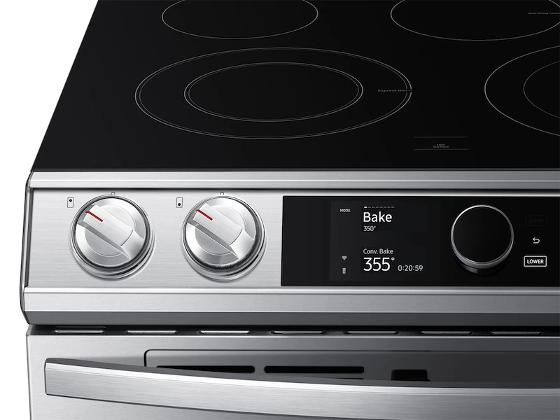 6.3 cu ft. Smart Slide-in Electric Range with Smart Dial, Air Fry, & Flex Duo NE63T8751SSAA