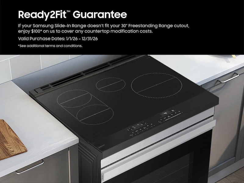 30 Inch Slide-in Induction Smart Range with 4 Induction Elements NE63T8911SGAA