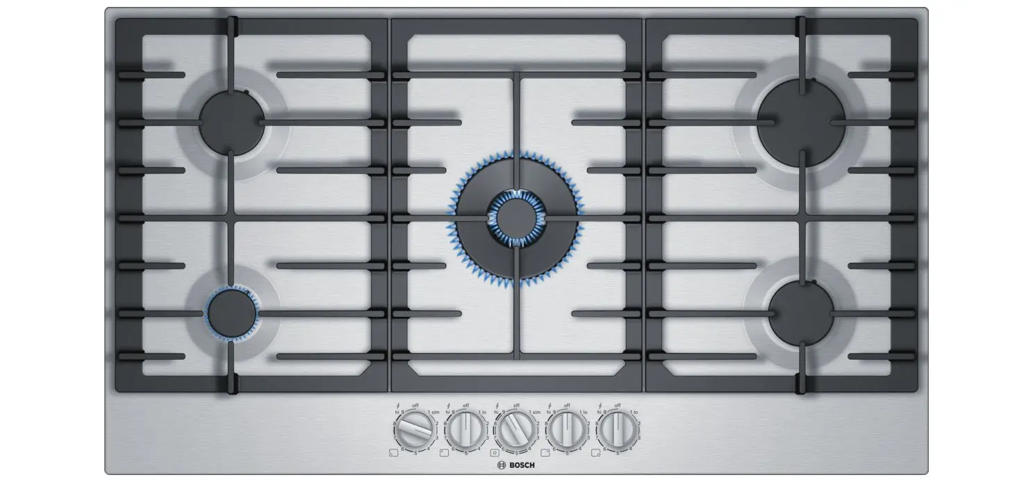 Bosch 800 Series Gas Cooktop Stainless steel NGM8657UC Picture 1