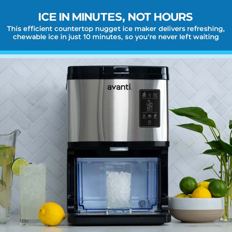 Avanti Digital Nugget Ice Maker with Dispenser NIMDTS3326SIS