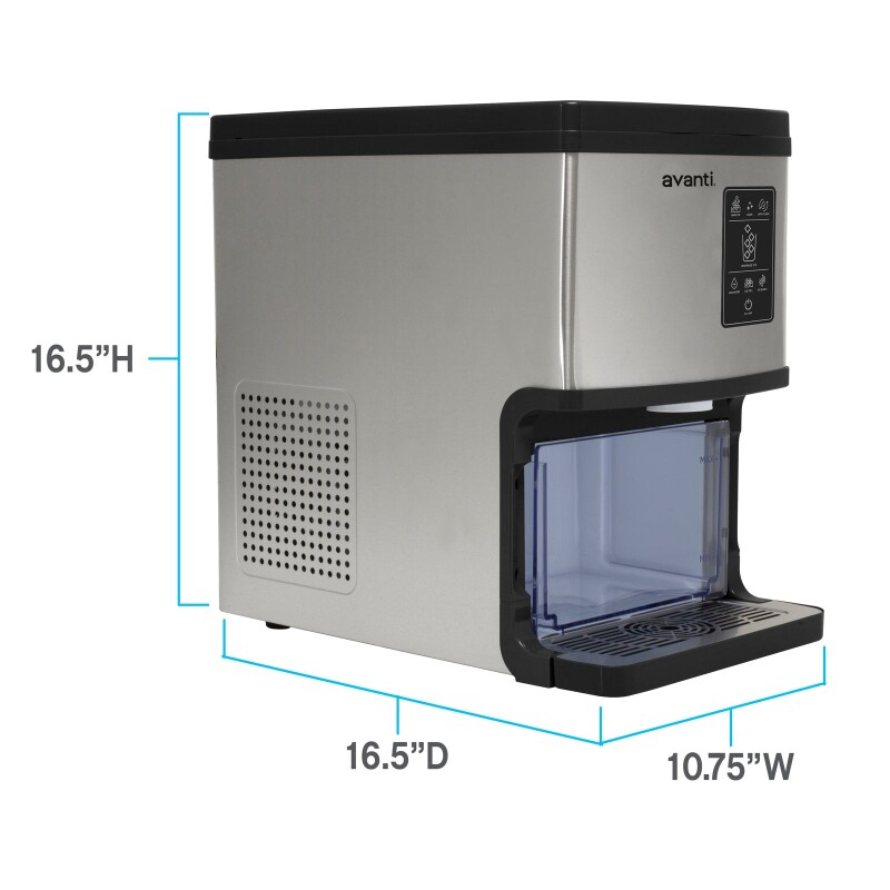 Avanti Digital Nugget Ice Maker with Dispenser NIMDTS3326SIS
