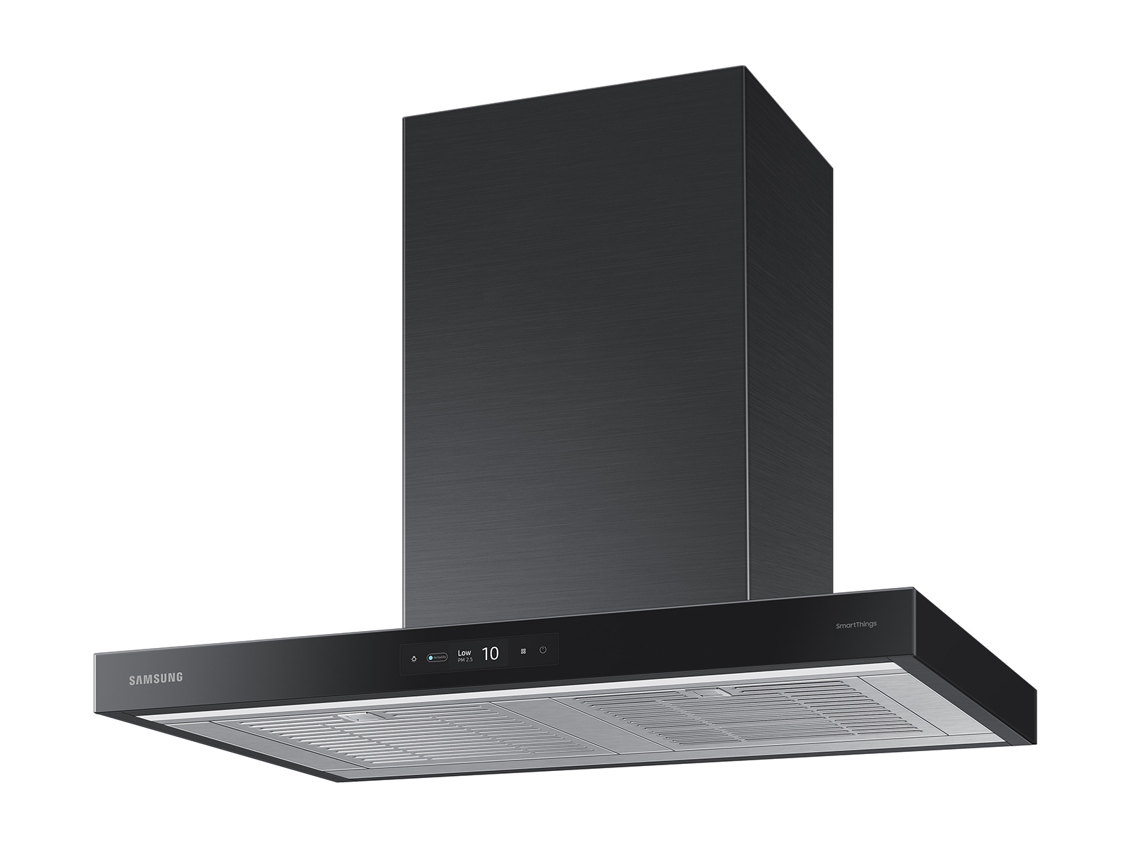 30" Bespoke Smart Wall Mount Hood with LCD Display in Clean Deep Charcoal NK30CB700W33AA