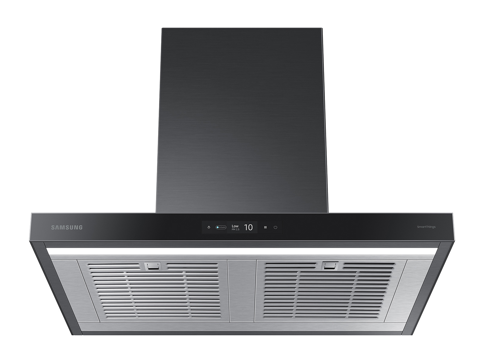 30" Bespoke Smart Wall Mount Hood with LCD Display in Clean Deep Charcoal NK30CB700W33AA