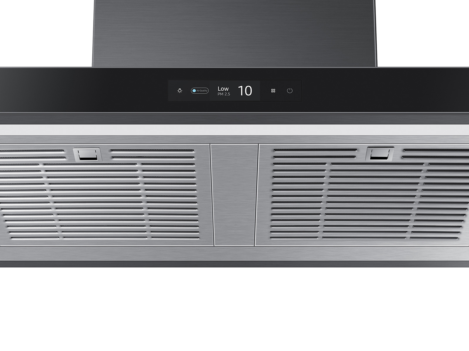 30" Bespoke Smart Wall Mount Hood with LCD Display in Clean Deep Charcoal NK30CB700W33AA