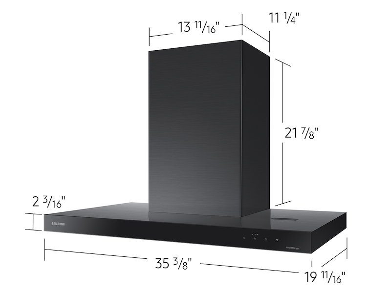 36" Bespoke Smart Wall Mount Hood in Clean Deep Charcoal NK36CB600W33AA