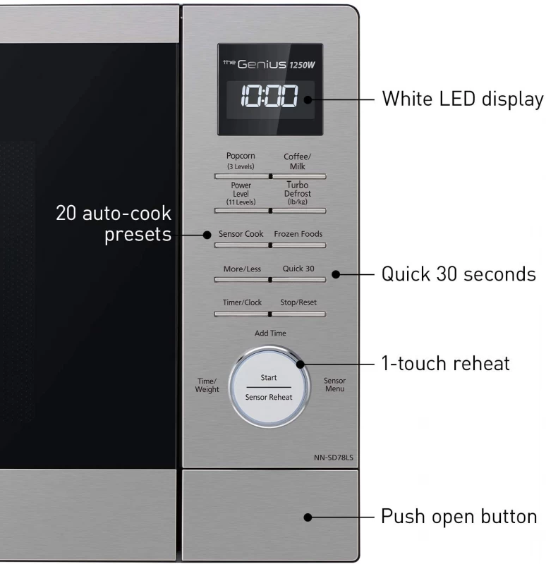 1.6 CuFt 1250 Watt SD78LS Microwave with Cyclonic Wave Inverter NNSD78LS