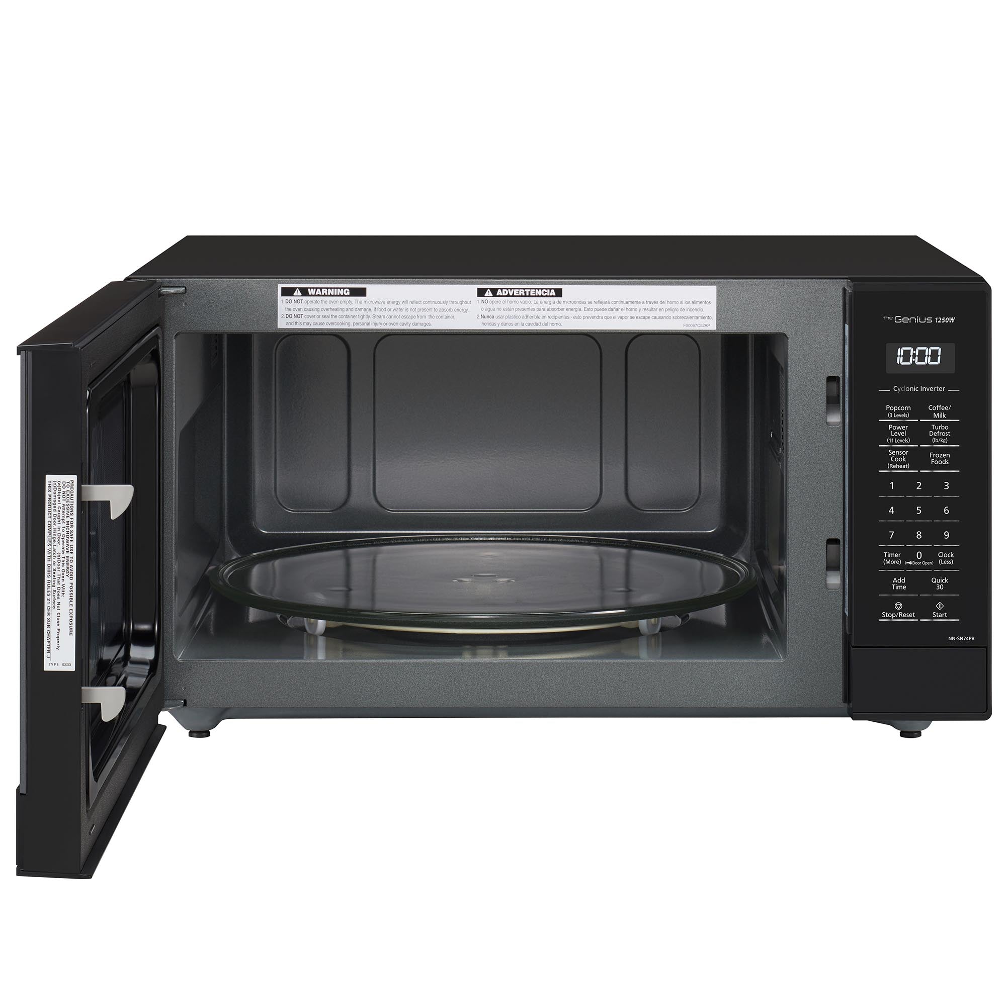 1.6 Cu. Ft., 1250 Watt, Black Body & Door, 5 Button Panel,Child Lock NNSN74PB