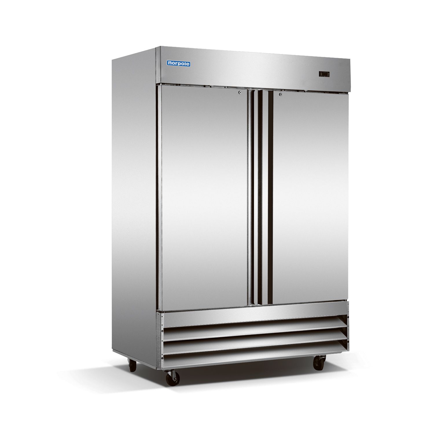 2 Solid Door Stainless Steel Reach-in Freezer NP2F