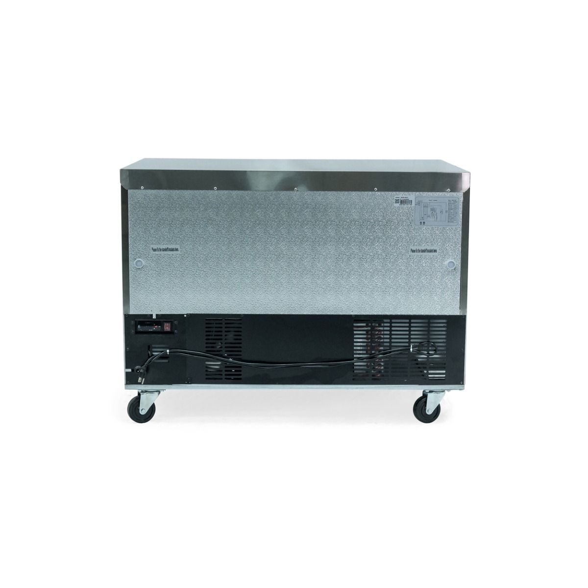 48" 2 Door Stainless Steel Undercounter Refrigerator NP2R48UC