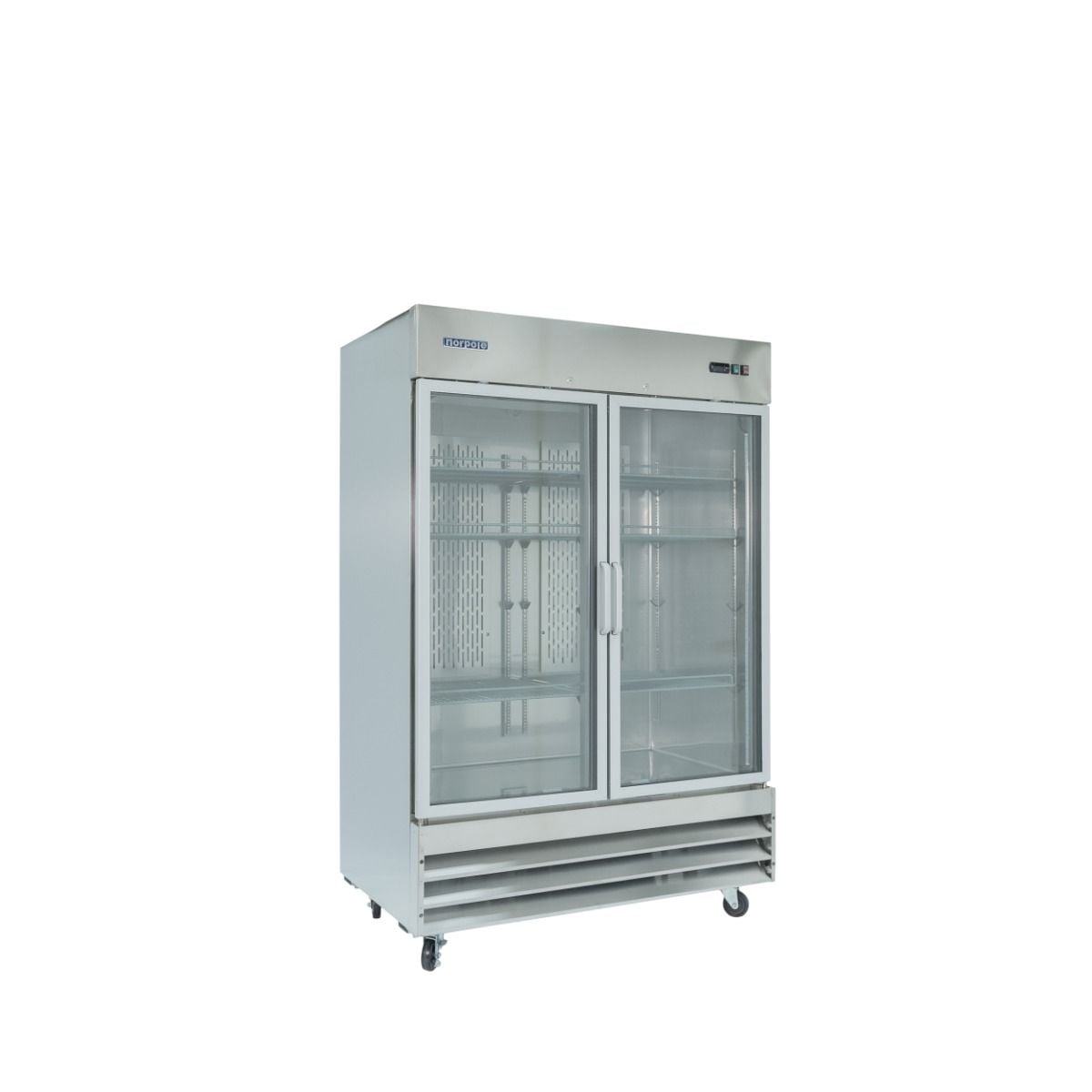 2 Glass Door Stainless Steel Reach-in Refrigerator NP2RG
