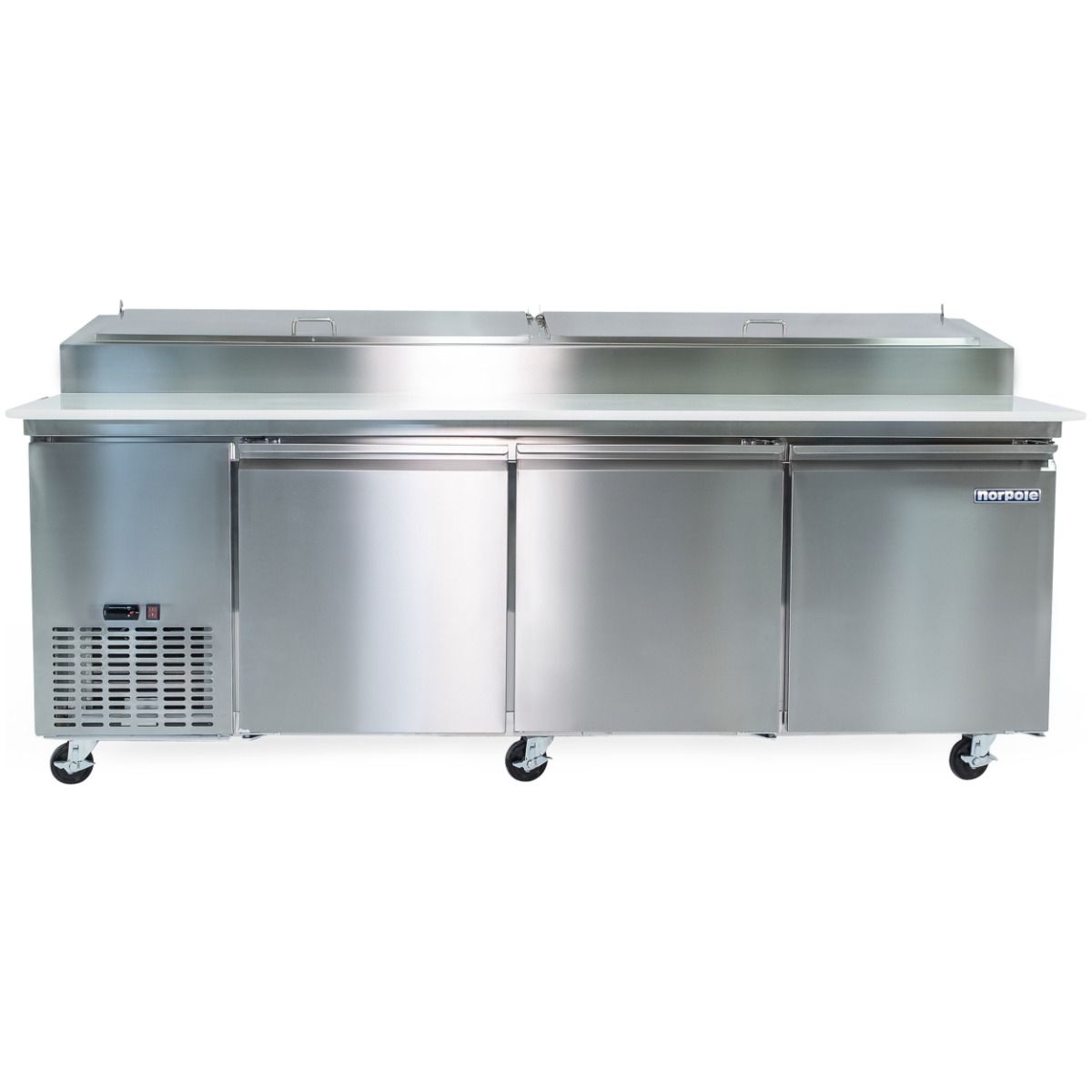 3 Door Stainless Steel Pizza Prep Table NP3RPT