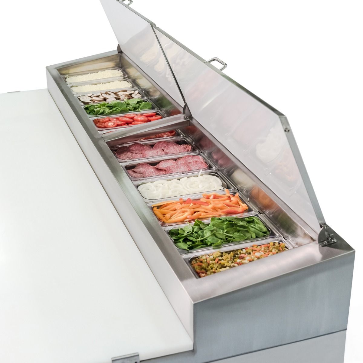 3 Door Stainless Steel Pizza Prep Table NP3RPT