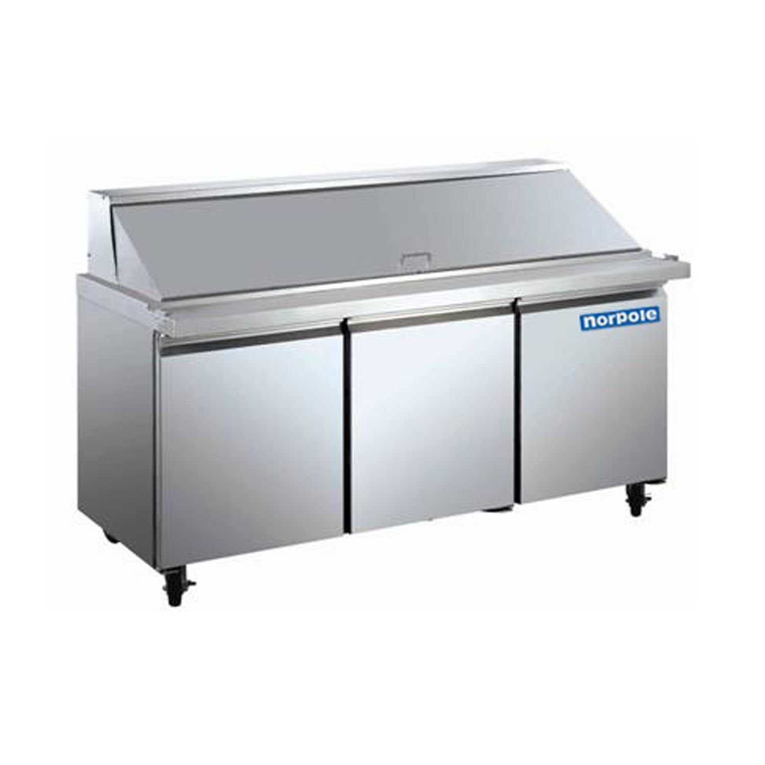 3 Door Stainless Steel Mega Top Sandwich/salad Prep Table NP3RSWMT