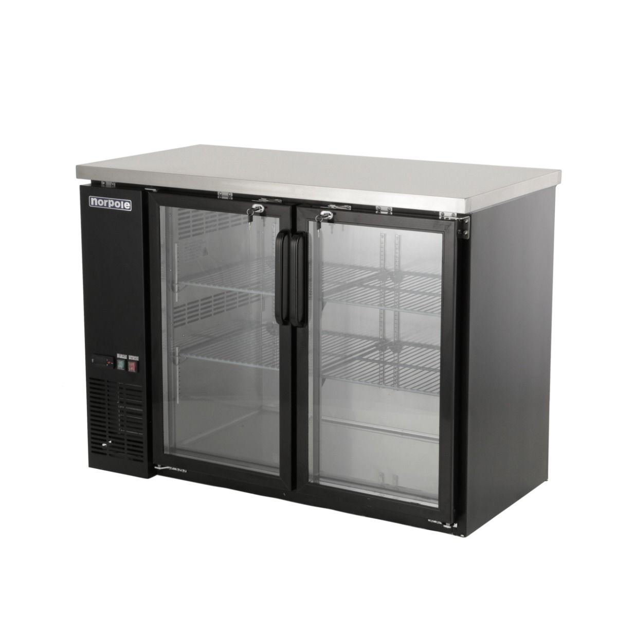 2 Glass Door 48" Back Bar Refrigerator NPGB48