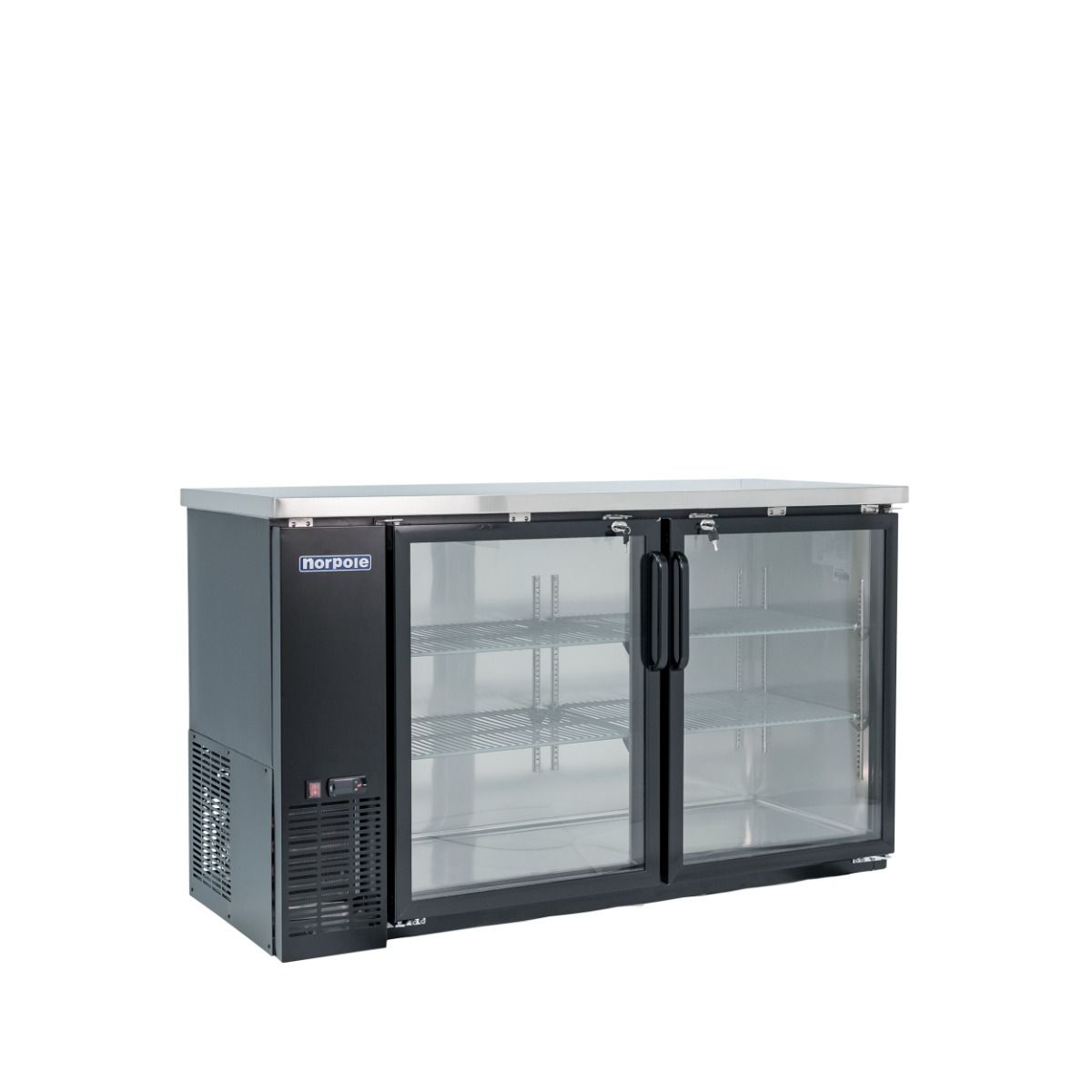 2 Glass Door 60" Back Bar Refrigerator NPGB60