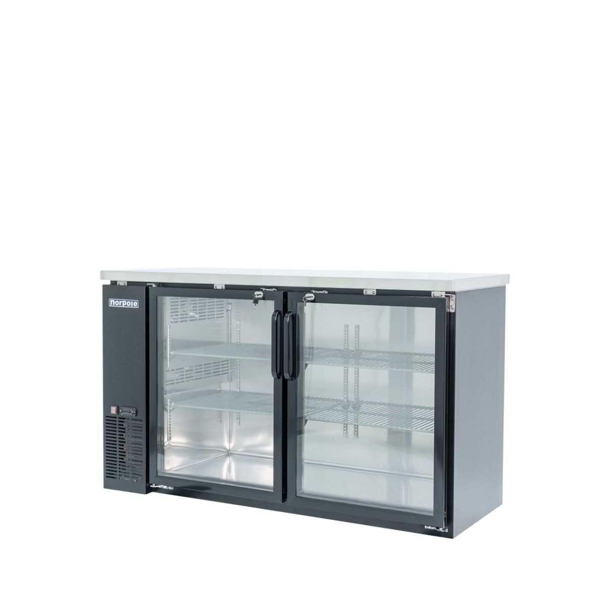 2 Glass Door 60" Back Bar Refrigerator NPGB60