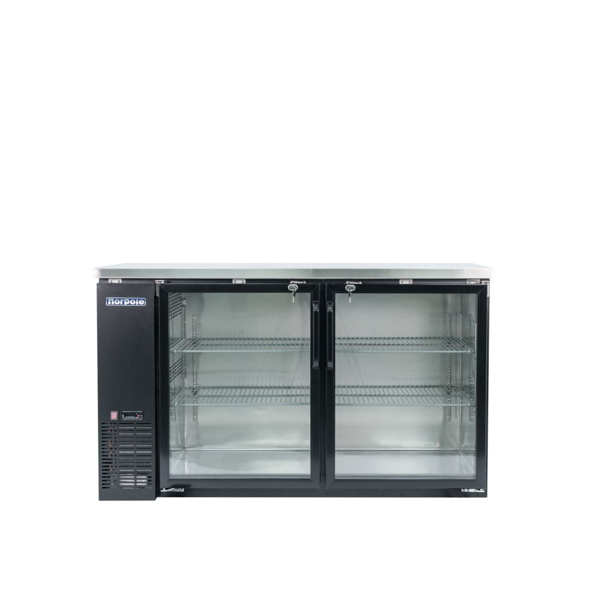 2 Glass Door 60" Back Bar Refrigerator NPGB60