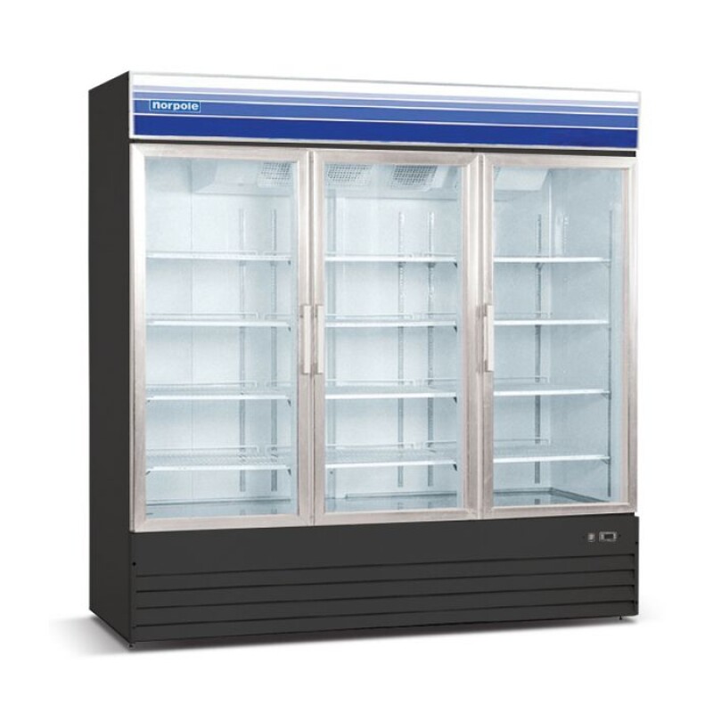 52 cu ft 3 Door Merchandiser Freezer (Black) NPGF3SB
