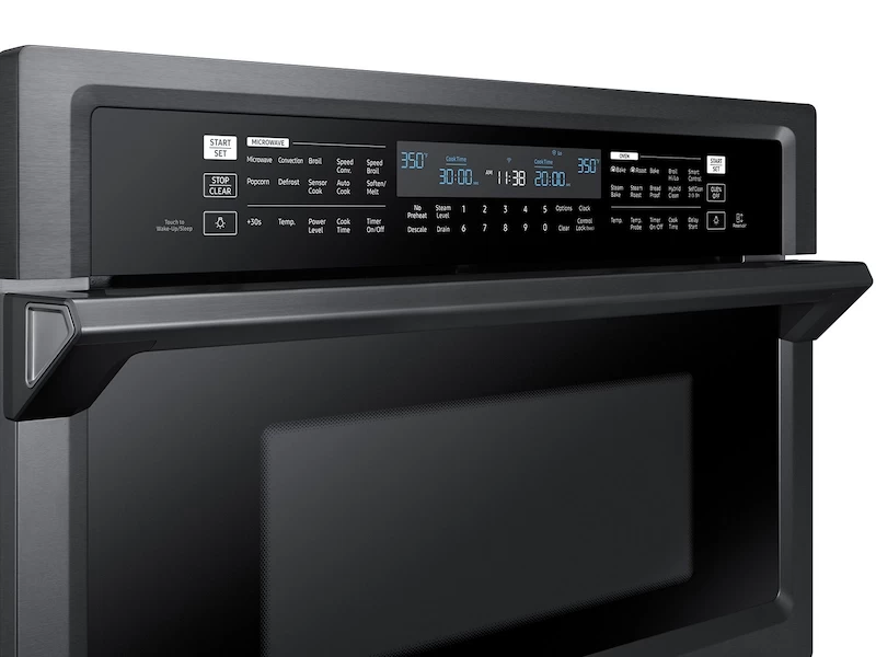30" Smart Microwave Combination Wall Oven with Steam Cook in Black Stainless Steel NQ70M6650DGAA