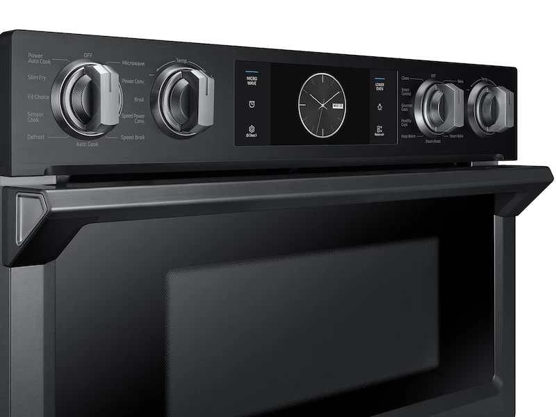 30" Smart Microwave Combination Wall Oven with Flex Duo™ in Black Stainless Steel NQ70M7770DGAA