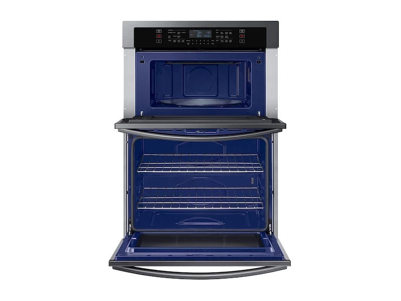 30" Smart Electric Wall Oven with Microwave Combination in Black Stainless Steel NQ70T5511DGAA
