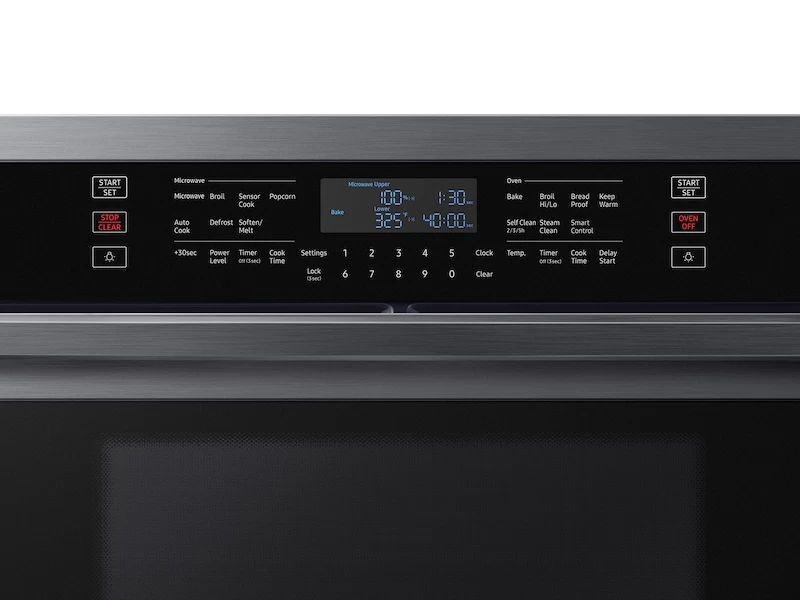 30" Smart Electric Wall Oven with Microwave Combination in Black Stainless Steel NQ70T5511DGAA