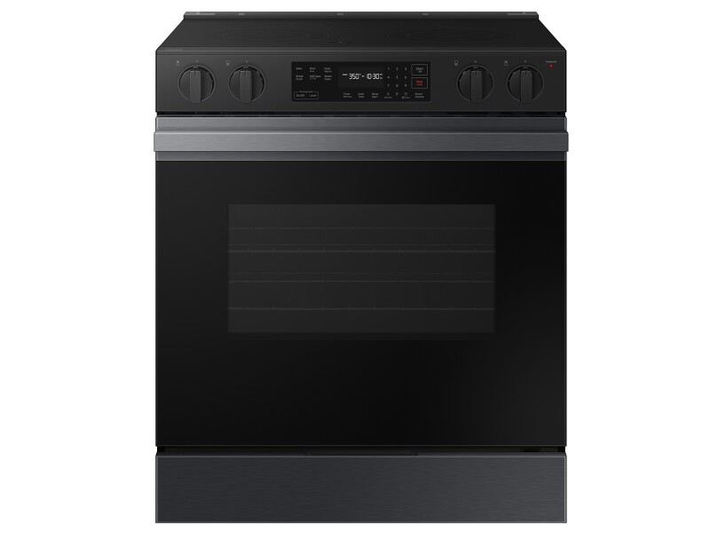 Samsung Bespoke 6.3 cu. ft. Smart Slide-In Electric Range with Precision Knobs in Matte Black Steel Matte Black Steel NSE6DG8100MTAA Picture 1