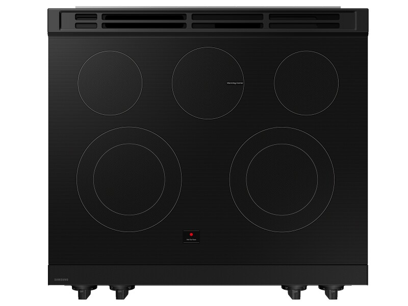 Bespoke 6.3 cu. ft. Smart Slide-In Electric Range with Precision Knobs in Matte Black Steel NSE6DG8100MTAA